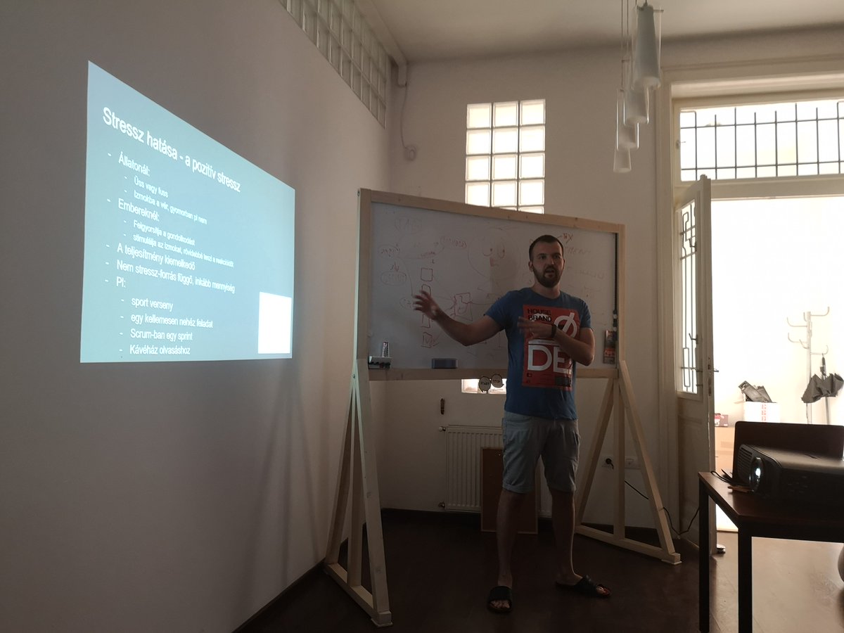 TeamWanari's tweet photo. We love to learn new things our colleague
Sebi made a great event for us about #stress: the forms of it, what is its normal level and when we need to think about change and become Hulk. How do you deal with stress? #stressmanagement #stressfree #teamwanari #wanari #developers https://t.co/BEZDOhpoZq