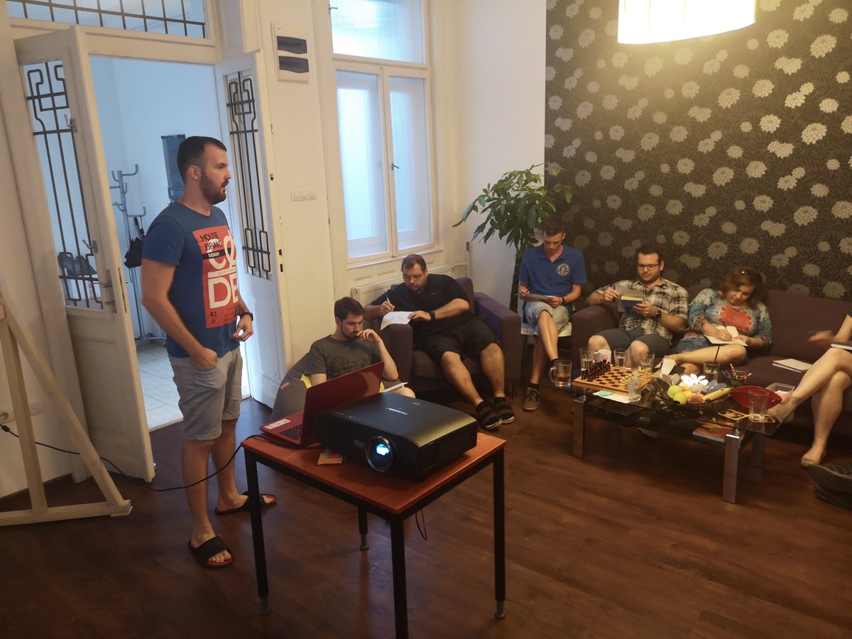 TeamWanari's tweet photo. We love to learn new things our colleague
Sebi made a great event for us about #stress: the forms of it, what is its normal level and when we need to think about change and become Hulk. How do you deal with stress? #stressmanagement #stressfree #teamwanari #wanari #developers https://t.co/BEZDOhpoZq