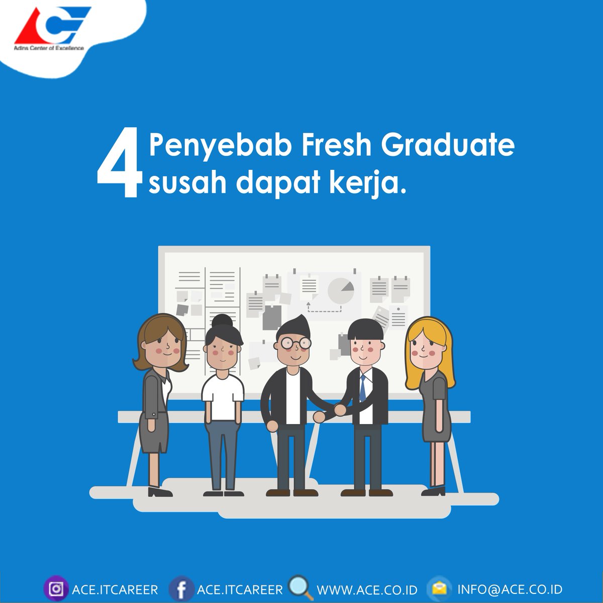 ACE_ITCareer's tweet photo. lulus kuliah belum berarti perjuangan kamu telah selesai, kamu masih harus berjuang lagi untuk mendapat pekerjaan dan disinilah perjuangan yang justru lebih menantang dibanding perjuangan lulus kuliah, banyak yg bilang cari kerja untuk lulusan fresh graduate itu susah, mengapa? https://t.co/lyCuM0HyMb