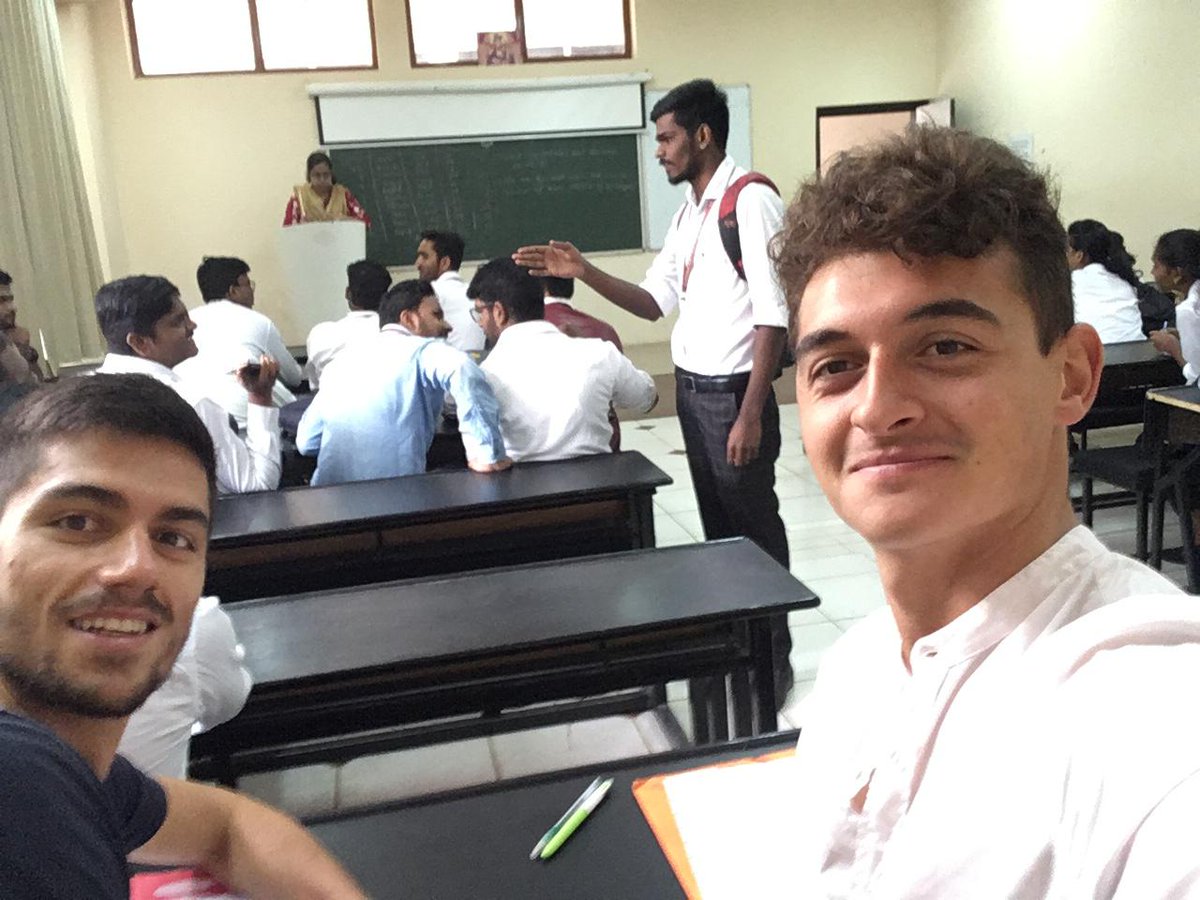 ifceeae's tweet photo. 2 french students from @MasterSIDRouen are visiting @tweet_nhce and @ifceeae. Study Abroad Program from France to India ! https://t.co/tssDj5qfNm