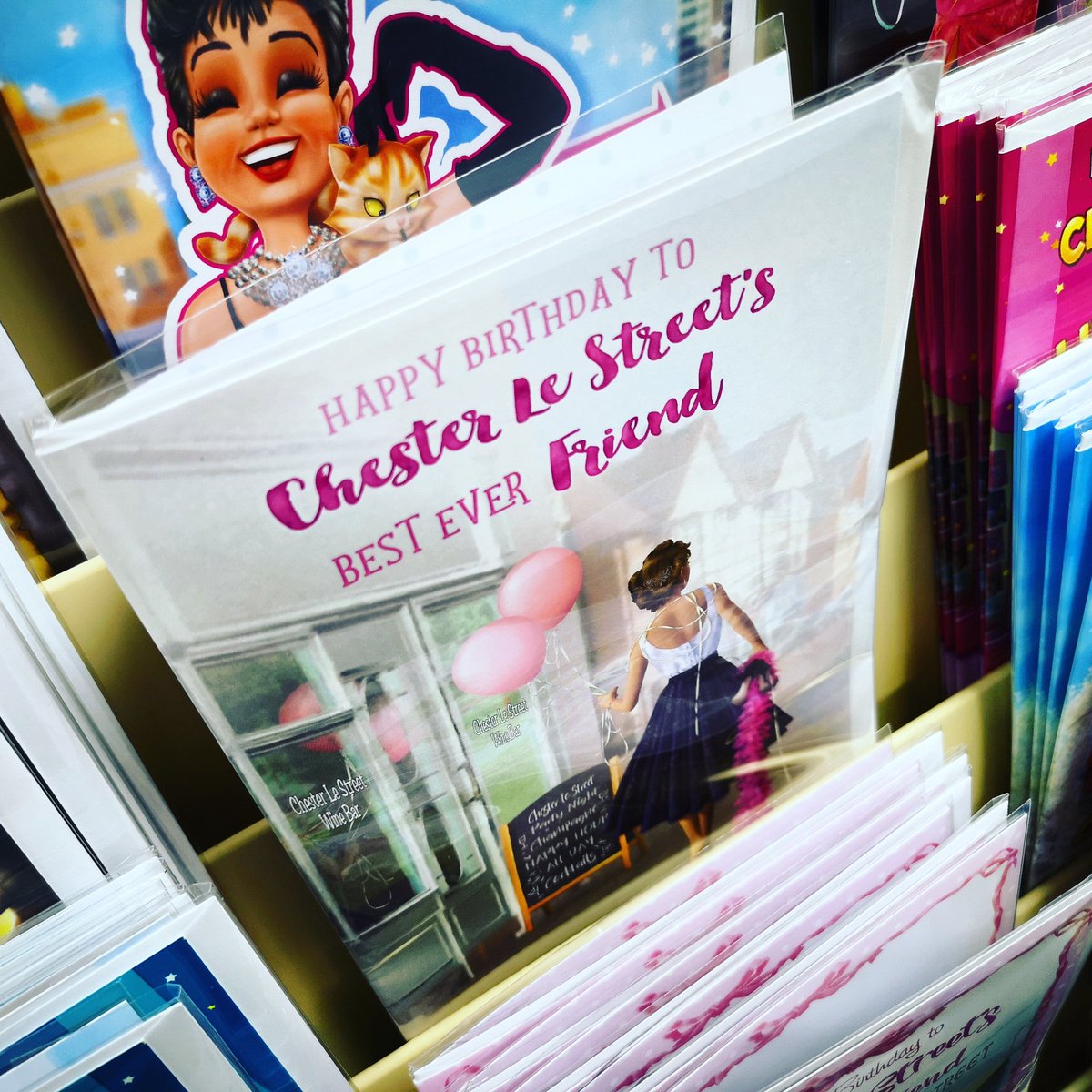 Party Poppers at 114 Front Street is full of lovely #cards - and many, like this, have a distinctly local flavour!

Call in for one of the best ranges of greetings cards in town, as well as gift bags, party supplies, balloons, bath bombs, candles and more.

#chesterlestreet