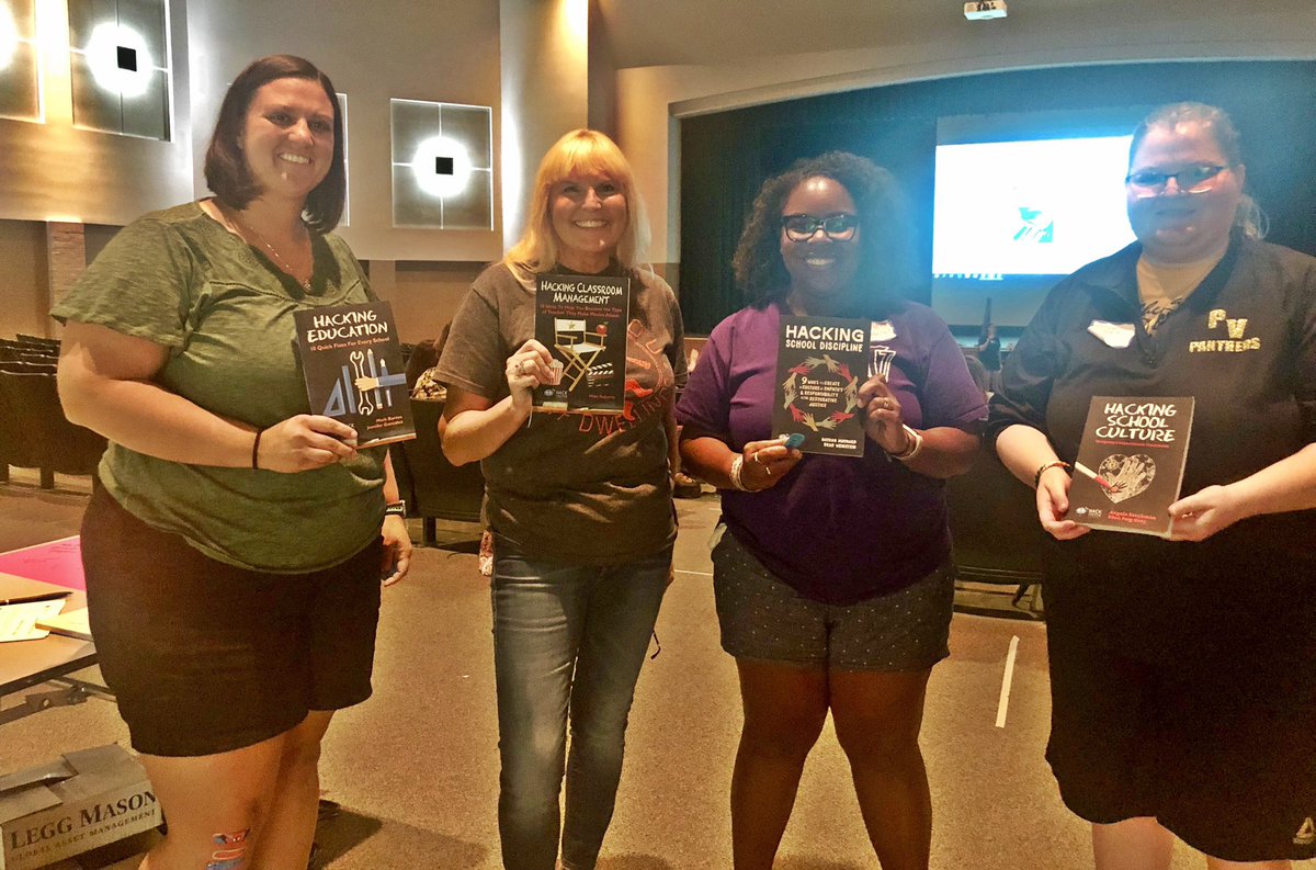 EdcampCentralPA's tweet photo. Thanks to @lisa_hollenbach for your donation of these 4 @hackmylearning books 📚! These #EdcampCentralPa campers are excited to add a new title to their #summerreading lists! https://t.co/0IKOmdlc96