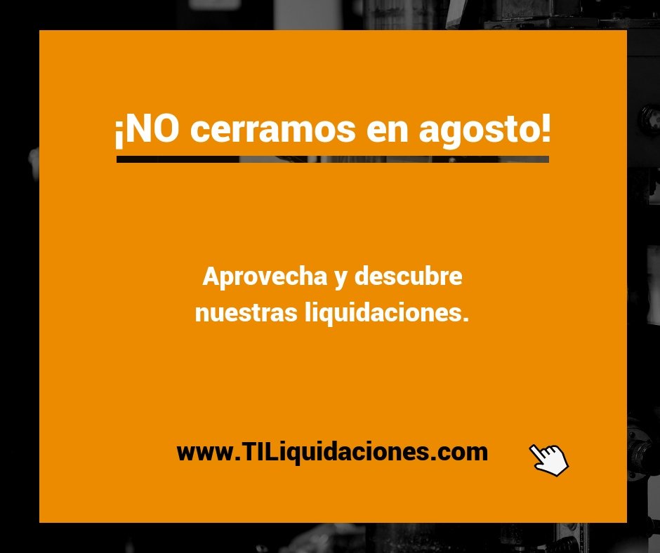 ¡No cerramos por vacaciones! 
⚙️Accede al mejor catálogo exclusivo de maquinaria industrial y a nuestras liquidaciones industriales: tiliquidaciones.com/act-projects.p…
