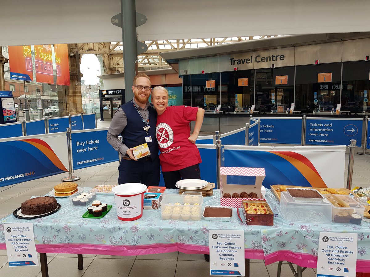 WhHulse's tweet photo. @EMTrains come and see us this morning for cakes and hot drinks! It's all for a good cause! #mastercutlerchallenge https://t.co/eW23dWPSW6