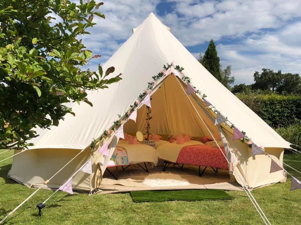 PepperBellsGlam's tweet photo. If you're looking for something to entertain the children over the school holidays then a bell tent or tipi sleepover is the perfect thing! Not just limited to weekends (or birthdays!), sleepovers can be any night of the week! Whoop whoop!! https://t.co/8ecHxx5uut