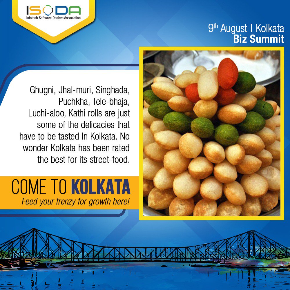 #ComeToKolkata for the #ISODA #BizSummit 2019 on 9th August. Feed your frenzy for growth here! #kolkata #business #streetfood #informationtechnology <a href="/TeamViewer/">TeamViewer</a> <a href="/CommScope/">CommScope</a> <a href="/LogMeIn/">LogMeIn</a> <a href="/ReaQta/">freelance joki co💸 DM</a> <a href="/zoho/">Zoho</a>