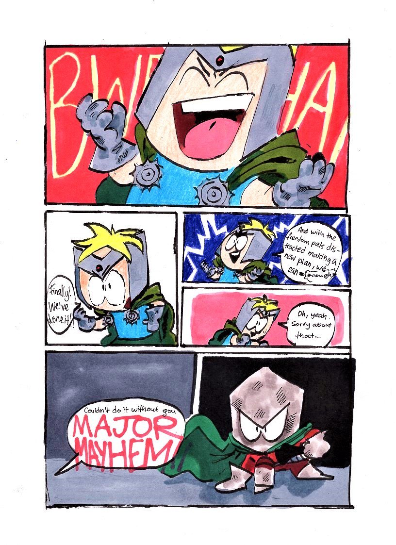 Heres a #southpark comic I made based off the ending and a continuation of #thefracturedbutwhole !! 