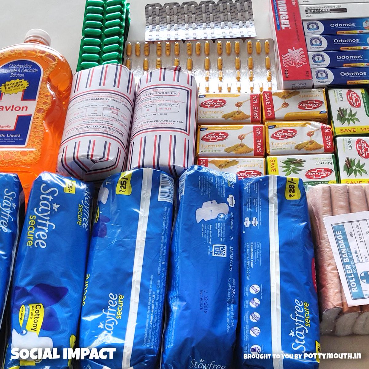 _pottymouth's tweet photo. At #PottyMouth we believe that every action, no matter how small, makes a difference.Which is why we used our collections from June to send a care package of daily essentials to help those affected by the #floods in #Assam. 
#socialimpact #creativeagency https://t.co/2brkFaZKdT