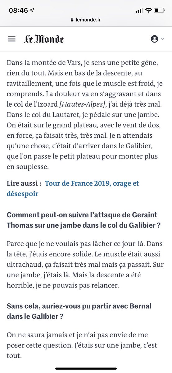 JeuneGuillou's tweet photo. Ses deux derniers jours d’un Tour de France hors norme, son rapport renouvelé au Tour, l’avenir... @ThibautPinot se livre dans un entretien au @lemondefr. 
 https://t.co/x40l43r4QC https://t.co/240kFOU4W1
