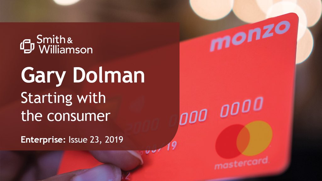 Gary Dolman helped form challenger bank <a href="/monzo/">Monzo 🏦</a> in 2015. 

Speaking with our Enterprise Magazine, he explains how his dillusionment with large banks led him to turn his hand to start-ups - ow.ly/j2qv50vf5Mx