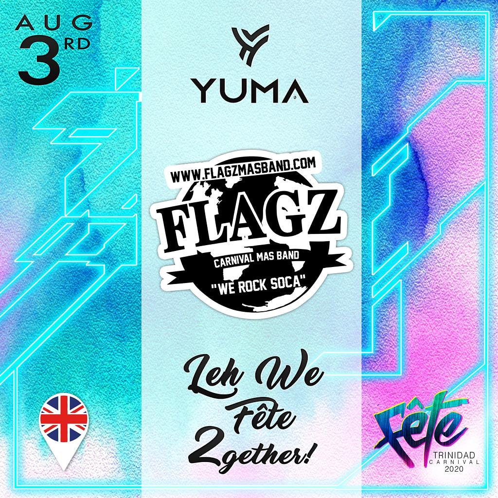 FlagzMas's tweet photo. We fรชteing with @yumavibe, are you?
#FlagzMasBand inside #Yuma for Trinidad Carnival 2020!
Sat 3rd Aug #Yuma launch #Fรชte2020
#Flagz
#CarnivalChasers
#YUMAVibeโ โ โ โ โ
#Fรชteโ โ โ โ โ
#Celebrating10Yearsโ
#Carnival2020โ โ โ โ โ
#Yuma10
#OneBigStreetParty
#๐๐๐ฝ๐โ๐ผ๐๐ผโ https://t.co/S5hm5KD24a