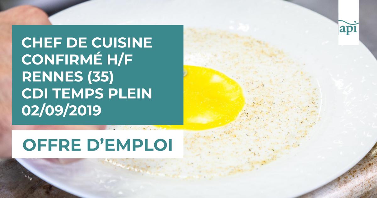 APIRecrute's tweet photo. Nous recherchons un​ chef de cuisine H/F à Rennes (​35) cliquez sur le lien suivant pour postuler : https://t.co/Dfj33pQIen​

#job #emplois #rennes #chef #apirestauration #cuisine #cdi #apirecrute #bretagne https://t.co/0DoymJ8Jlv