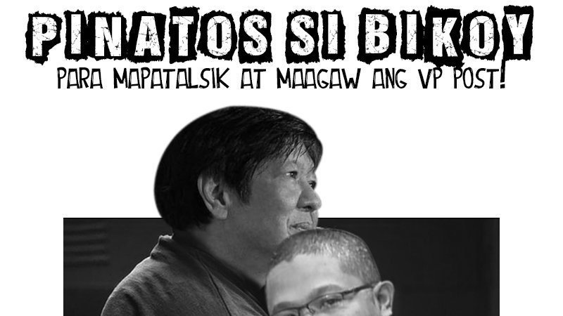 bonggangbobbyb's tweet photo. Nakahanap ng paraan si BBM sa pamamagitan ni Bikoy para patalsikin si #RealVPLeni sa pwesto. Aba'y hayup sa pagka-desperado ah, dadaanin sa santong paspasan. https://t.co/1YV9BJCZHt