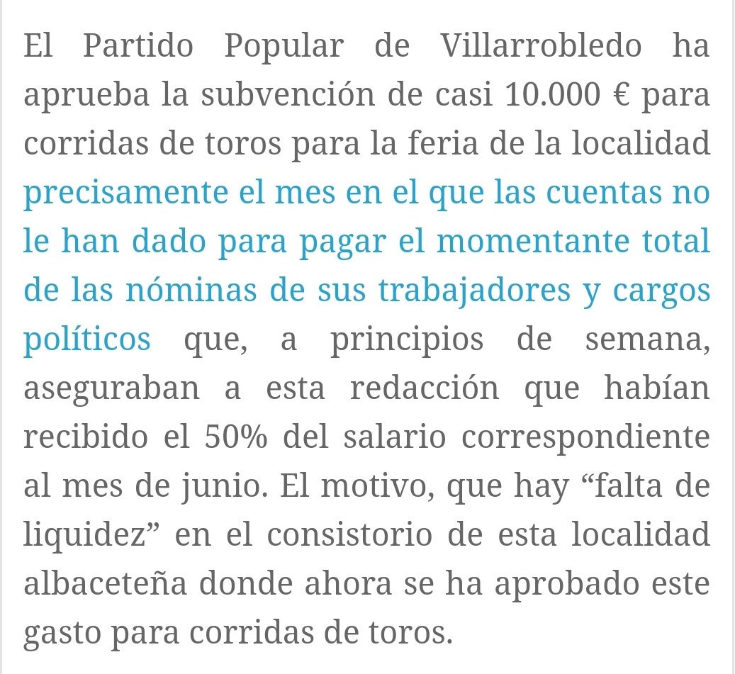 El ayuntamiento NO PAGA 

Villarrobledo, julio de 2019