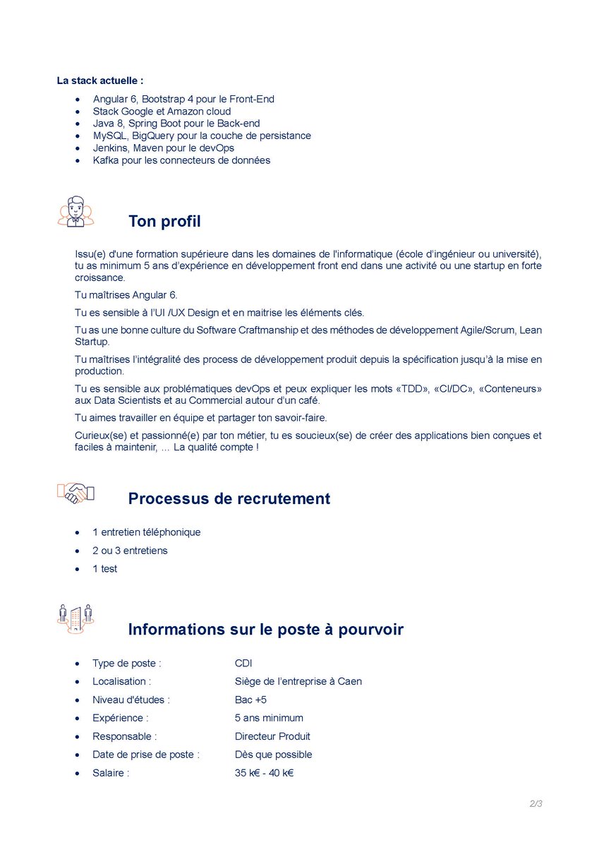 SinayCommunity's tweet photo. SINAY recrute un(e) développeur Front End !

Nous recherchons un développeur Front End pour renforcer notre équipe de développement de notre plateforme Big Data pour l'exploitation des données maritimes.

Toutes nos offres ici : https://t.co/OPvqyMhnWg

#emploi #cdi #developpeur https://t.co/Ly0U9ARAJx
