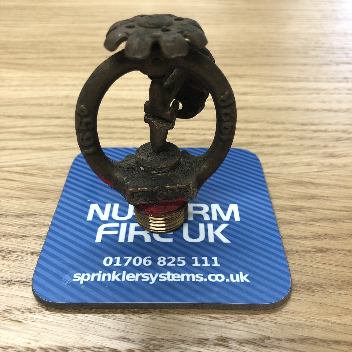 nuformfire's tweet photo. Fire sprinkler from 1928. The design of the fire sprinkler has not fundamentally changed in over 100 years. Testament to the reliability and functionality of a life and property saving invention. #firesprinklers #nuformfire https://t.co/AE1IbVfnpi