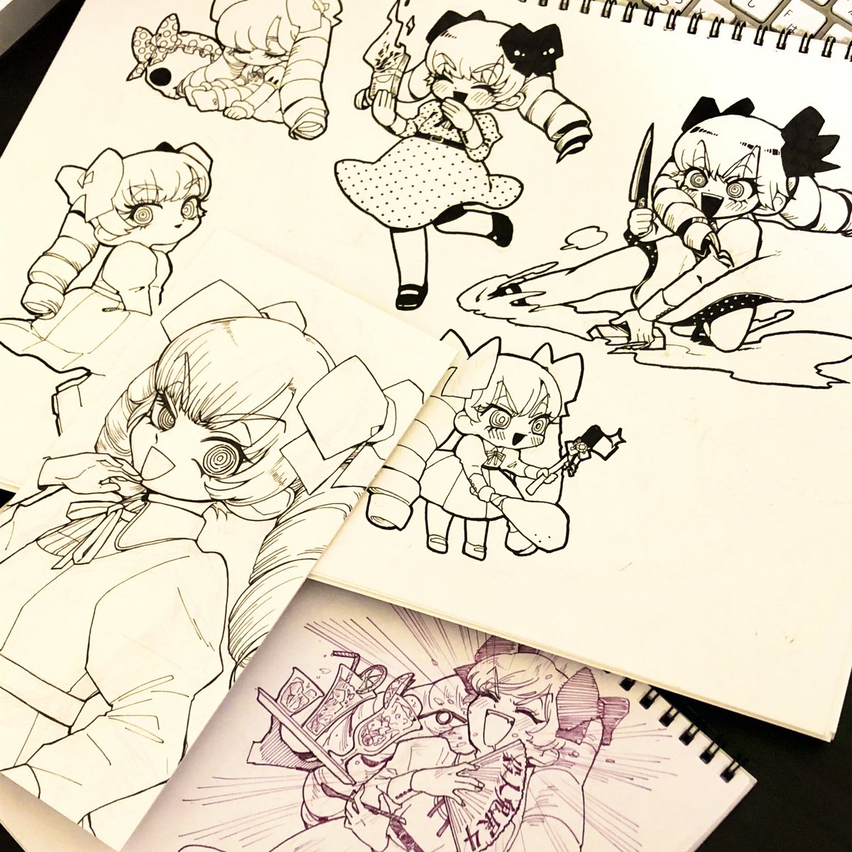 諸々の線画でしてよ！！！
#殺人鬼展4 