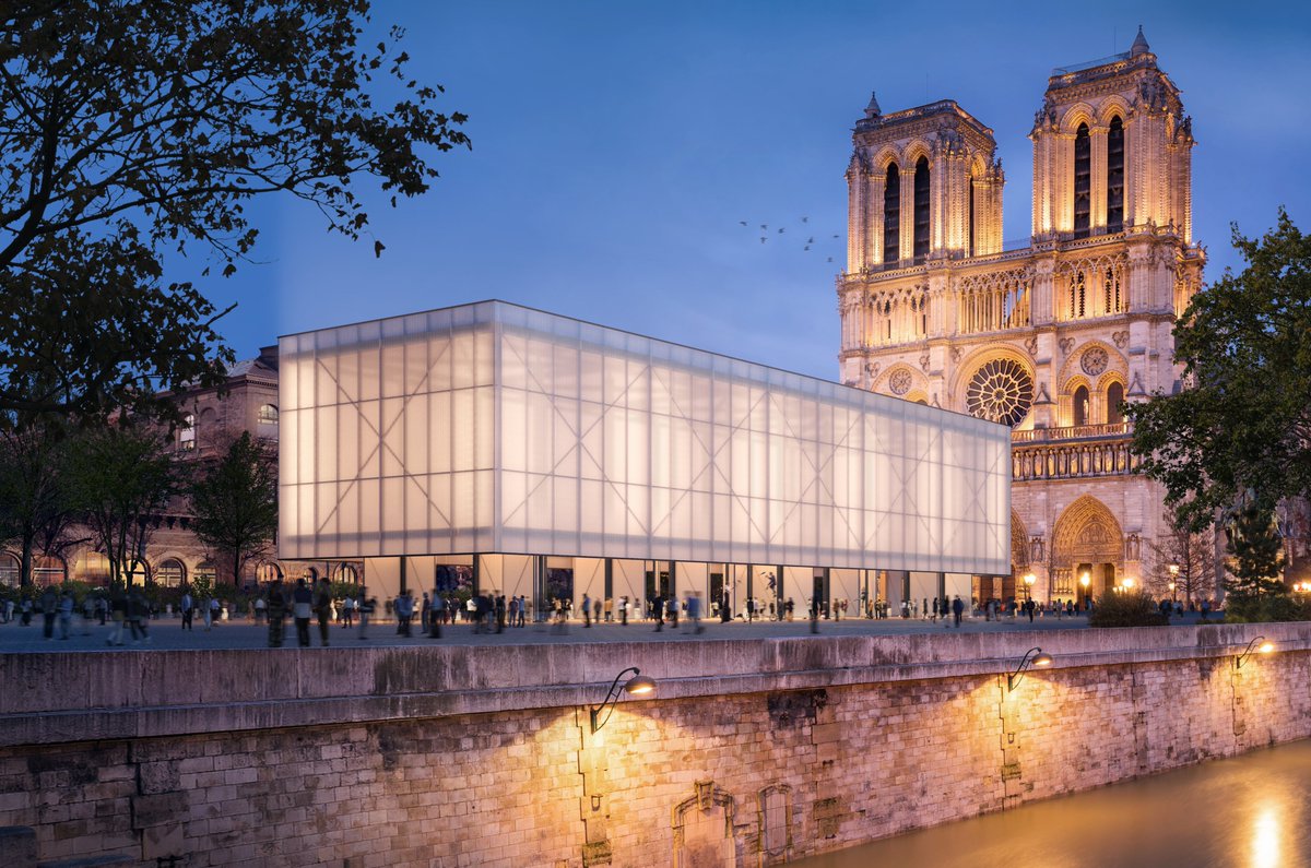 We’re proud to unveil our vision for a temporary place of worship at Notre-Dame. Dubbed the Pavillion Notre-Dame it's intended to offer a beacon of hope to Parisians and international visitors whilst the #cathedral is being restored #NotreDame #NDpavillion bit.ly/2K5dJnD