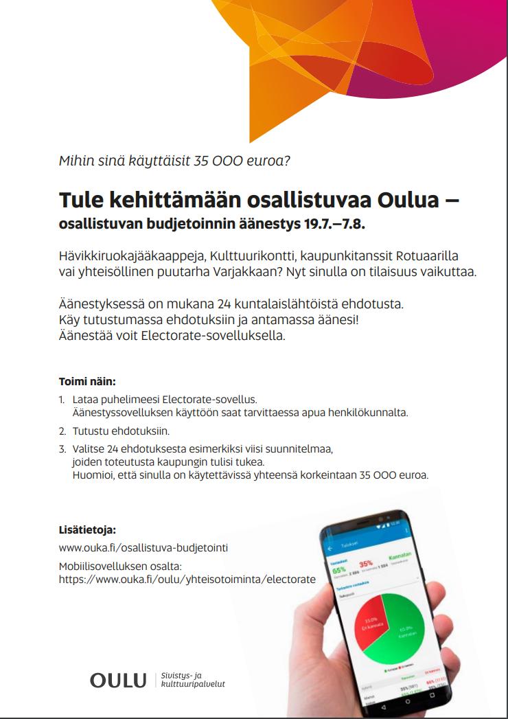 Electorate_EU's tweet photo. #Oulu #osallistuvabudjetointi #vaikuta #nuoret #kaupunki #osallisuus #politiikka #Suomi https://t.co/cXCzpXknMu