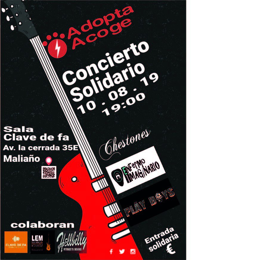 Conciertazo el sábado 10 de agosto. No te lo puedes perder