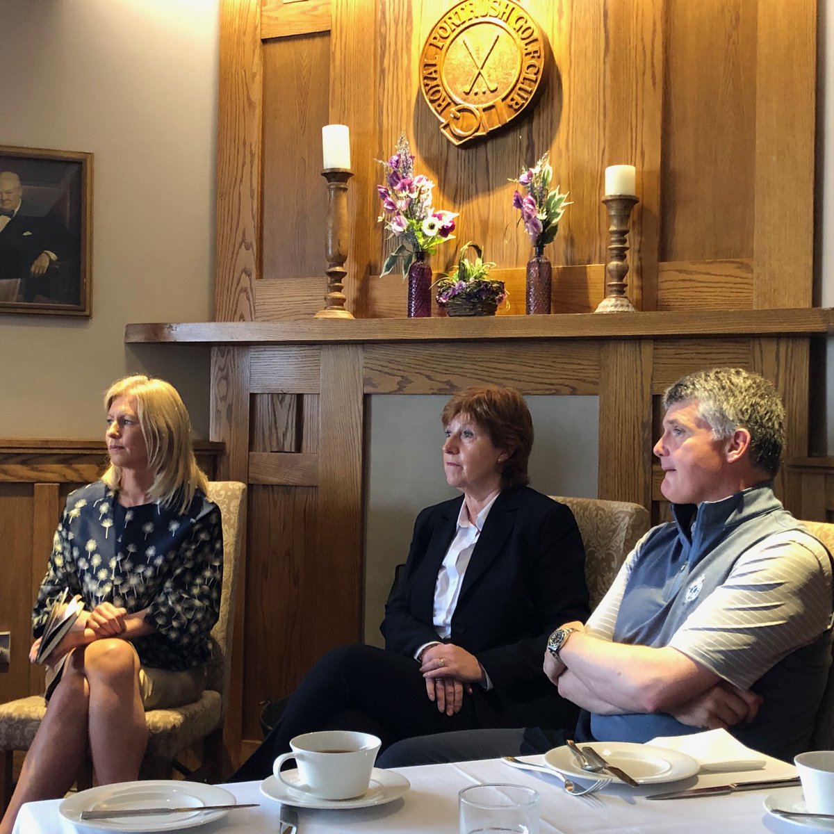 ⁦<a href="/royalportrush/">Royal Portrush Golf Club</a>⁩ with #topteam Wilma and Gary interviewed by ⁦<a href="/camillalong/">Camilla Long</a>⁩ ⁦<a href="/CausewayChamber/">Causeway Chamber</a>⁩ #inspiring