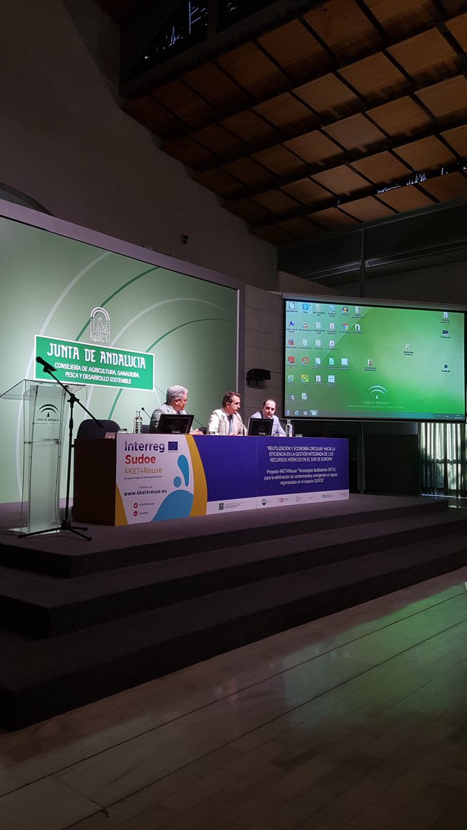 Acto de inauguración del evento final del proyecto <a href="/4KET4Reuse/">4KET4Reuse Project</a> por parte de D. Francisco J. Gutiérrez Rodriguez, Secretario Gral. Medio Ambiente y Cambio Climático <a href="/MedioAmbAND/">Consejería de Sostenibilidad y Medio Ambiente</a>