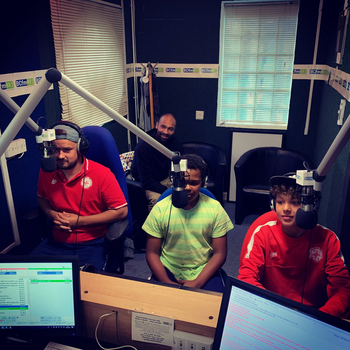 We’ve got some of the GB #Fustal squad in the studio this morning and they are off to Barcelona for the World Cup - THREE of the team are from the Bristol area ❤️