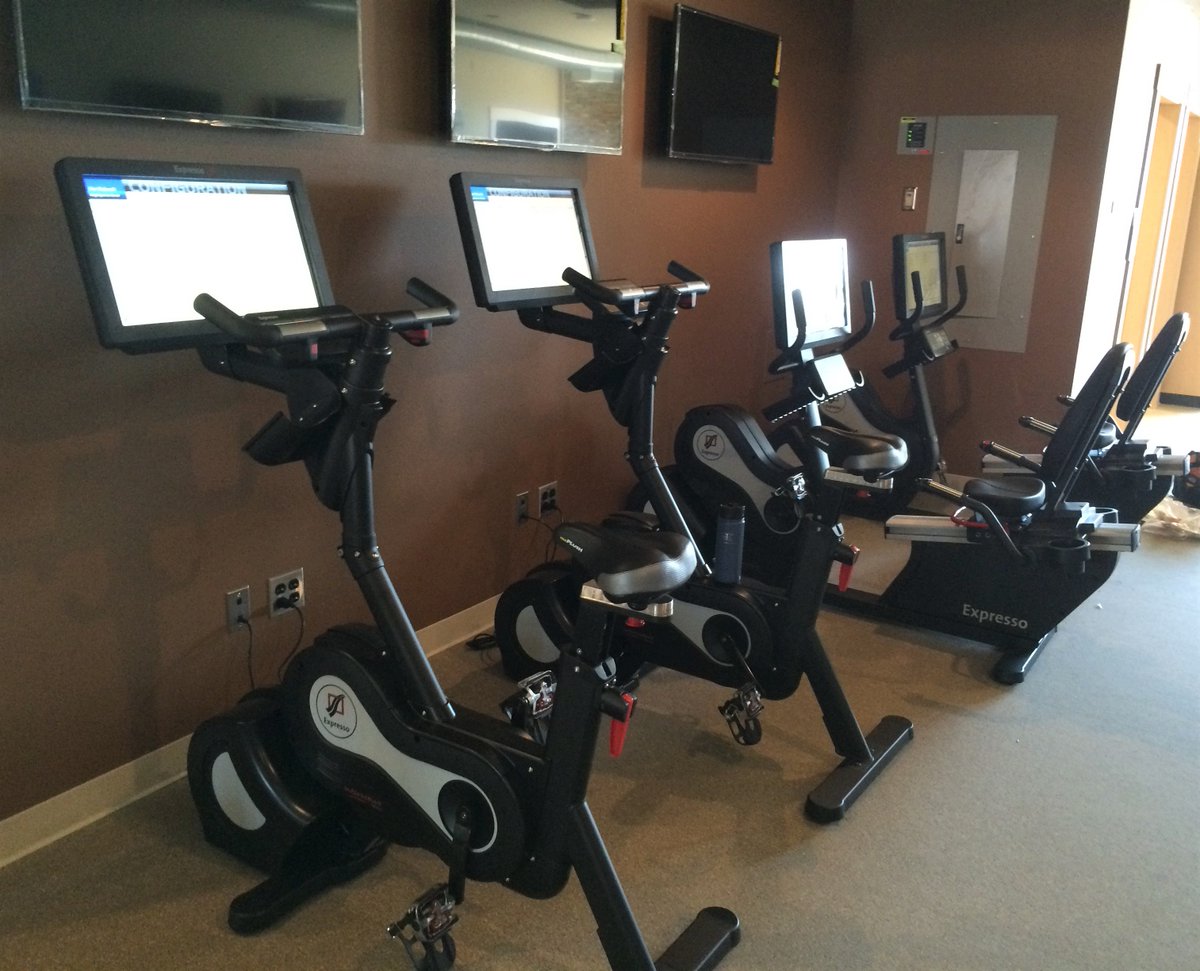 push_pedal_pull's tweet photo. It is difficult to create a fitness facility in a former bank with choppy spacing. This was necessary for the Carlton Wellness Center in MN and P3 Fitness Expert Chad Witt executed it beautifully. Check out his work below! #p3install #precor #expresso #escapeyourlimits https://t.co/JOzmeUl16Y