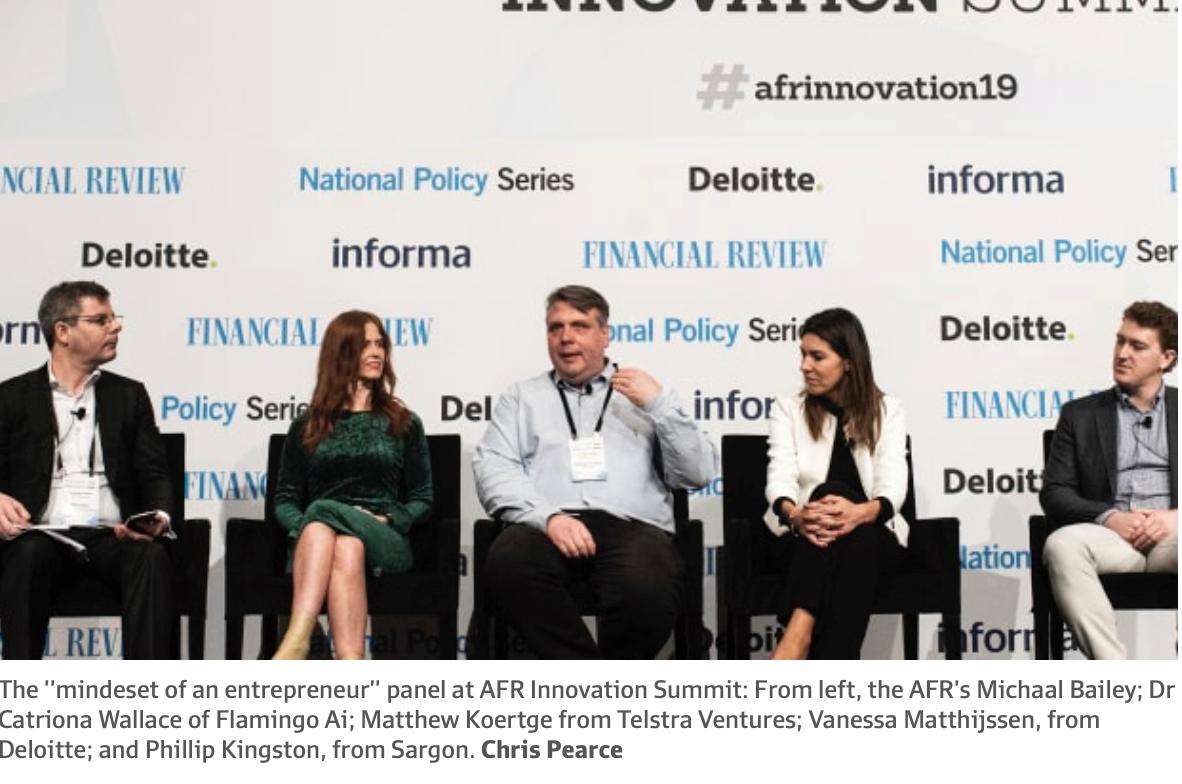 TitaniumVC's tweet photo. Great insight into what it takes to be a successful Entrepreneur at the @FinancialReview Innovation Summit today. @MatthewKoertge, @catrionawallace, Vanessa Matthijssen and @PhillipKingston explored entrepreneurial mindset and its growing importance. 

https://t.co/J66ZobgVfP https://t.co/0DN5HEkH50