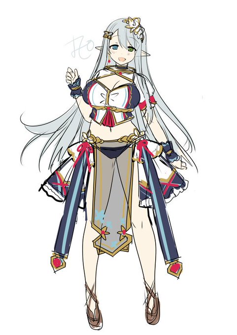 こないだえっち絵描いたエルフちゃんのデザイン 