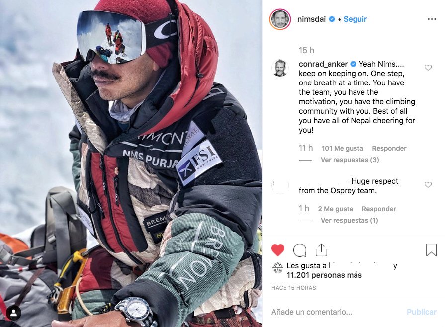 CarlosGarranzo's tweet photo. @nimsdai tras #K22019-BP: 

🤓Leer en: https://t.co/wxB28DuOlr

🇺🇸 Conrad Anker: Sí Nims... sigue adelante. Un paso, una respiración a la vez. Tienes el equipo, tienes la motivación, tienes la comunidad de escalada contigo. ¡Lo mejor de todo es que tienes todo Nepal animándote! https://t.co/bIKq7wLLWe