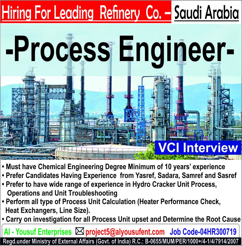 alyousufjobs's tweet photo. HR04 #AlYousufent #Hiring For Leading #Refinery Co. #SaudiArabia
#Process_Engineer
Interested apply to #email- project5@alyousufent.com
#AlYousufEnterprises #AlYousufGulfJobs #Hiring #Recruiting #Manpower #Gulf #Dubai #register with us at https://t.co/1dAFxEDvhF @safwanindia https://t.co/RVfisEFo8x