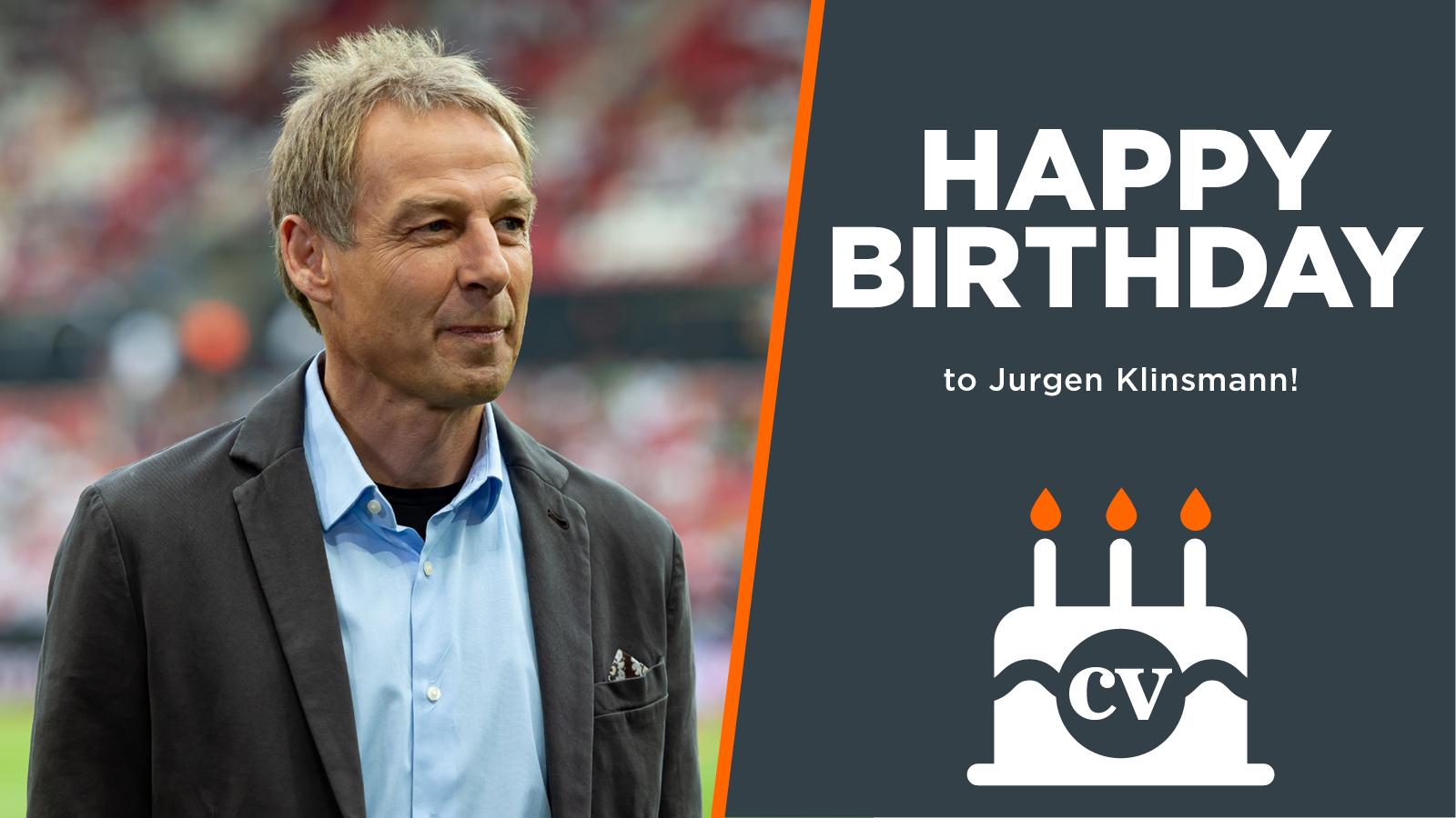  Happy birthday to Jurgen Klinsmann!  