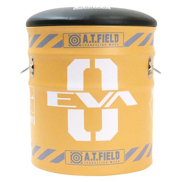 eva_store's tweet photo. 新商品のお知らせ!!   タフ＆ファッショナブルなワークブランドA.T.FIELDよりエヴァンゲリオンペール缶スツールが登場！エヴァンゲリオンの機体をイメージし各機体の番号が入った円柱型のスツールです。ふたを外して、中を収納として利用可能です。https://t.co/nAXzP78JX4 https://t.co/f9jJ3ezpK2