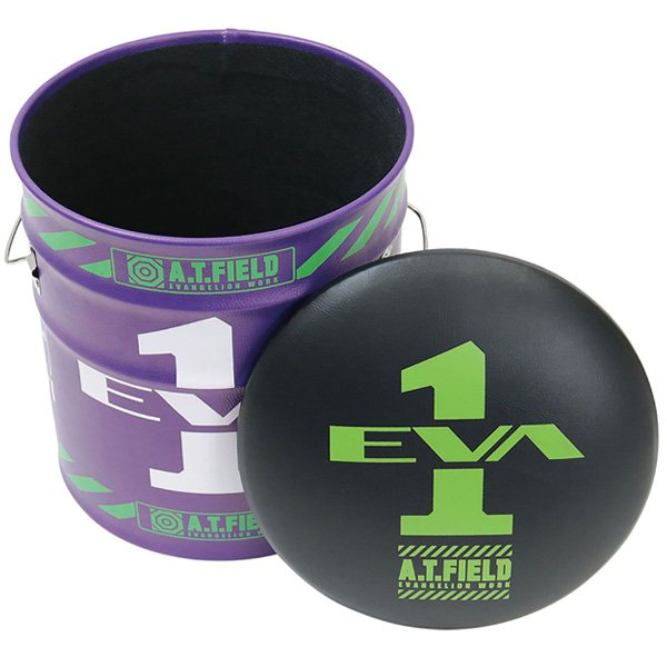 eva_store's tweet photo. 新商品のお知らせ!!   タフ＆ファッショナブルなワークブランドA.T.FIELDよりエヴァンゲリオンペール缶スツールが登場！エヴァンゲリオンの機体をイメージし各機体の番号が入った円柱型のスツールです。ふたを外して、中を収納として利用可能です。https://t.co/nAXzP78JX4 https://t.co/f9jJ3ezpK2
