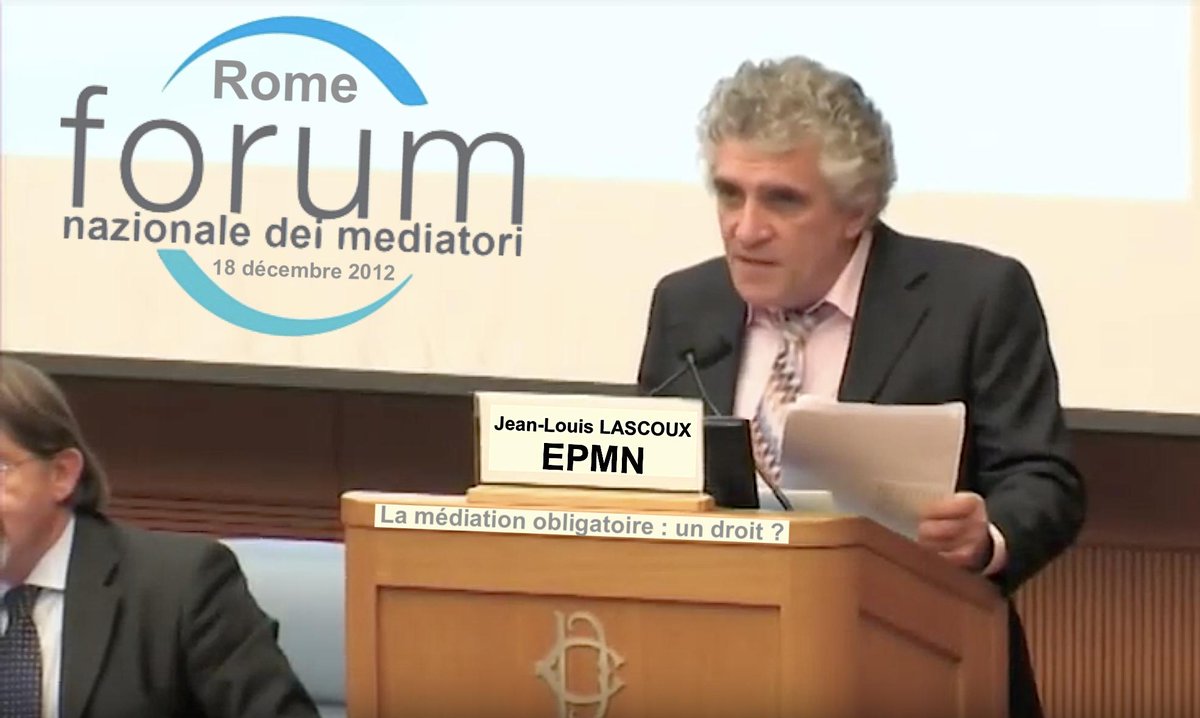 prosope's tweet photo. #mediation obligatoire un dispositif porté par l’#EPMN et la #CPMN depuis 1999-2000 adopté en #Europe et en #Amérique du sud mais à promouvoir comme le #droitàlamédiation. Conférence du 18 décembre 2012 à Rome https://t.co/DdL5Ix7693 https://t.co/jsCtmm39OJ
