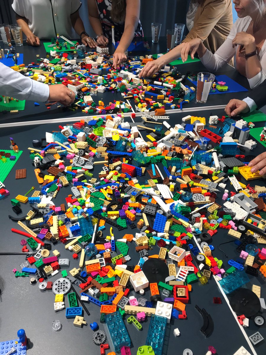 OWinkelmann74's tweet photo. Experiencing what “thinking with your hands” means: roughly 80% of our brain cells are connected to our hands and by using our “hand-mind connections” we are able to unlock imagination. #Innovation #LegoSeriousPlay #AdvancingInnovation #TeamBayer https://t.co/x0SEOlatSN