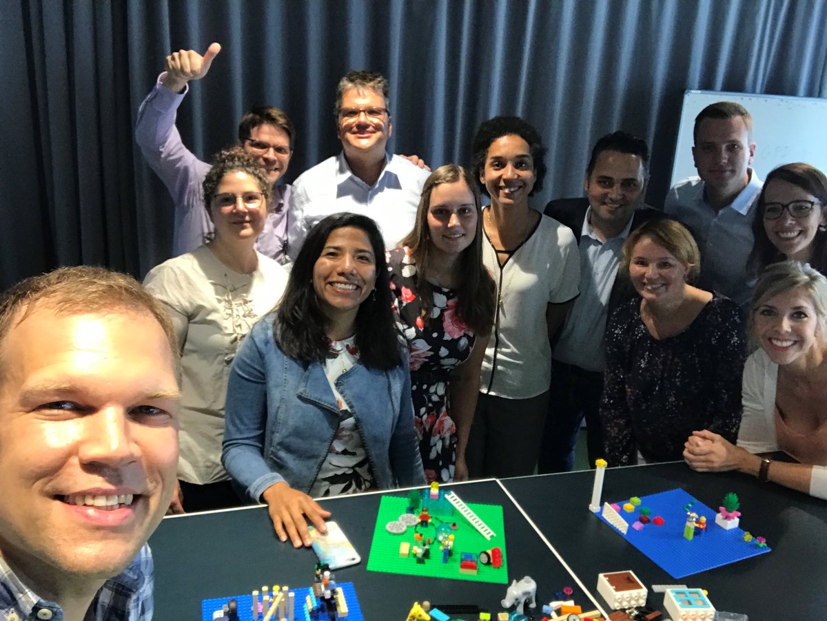 OWinkelmann74's tweet photo. Experiencing what “thinking with your hands” means: roughly 80% of our brain cells are connected to our hands and by using our “hand-mind connections” we are able to unlock imagination. #Innovation #LegoSeriousPlay #AdvancingInnovation #TeamBayer https://t.co/x0SEOlatSN