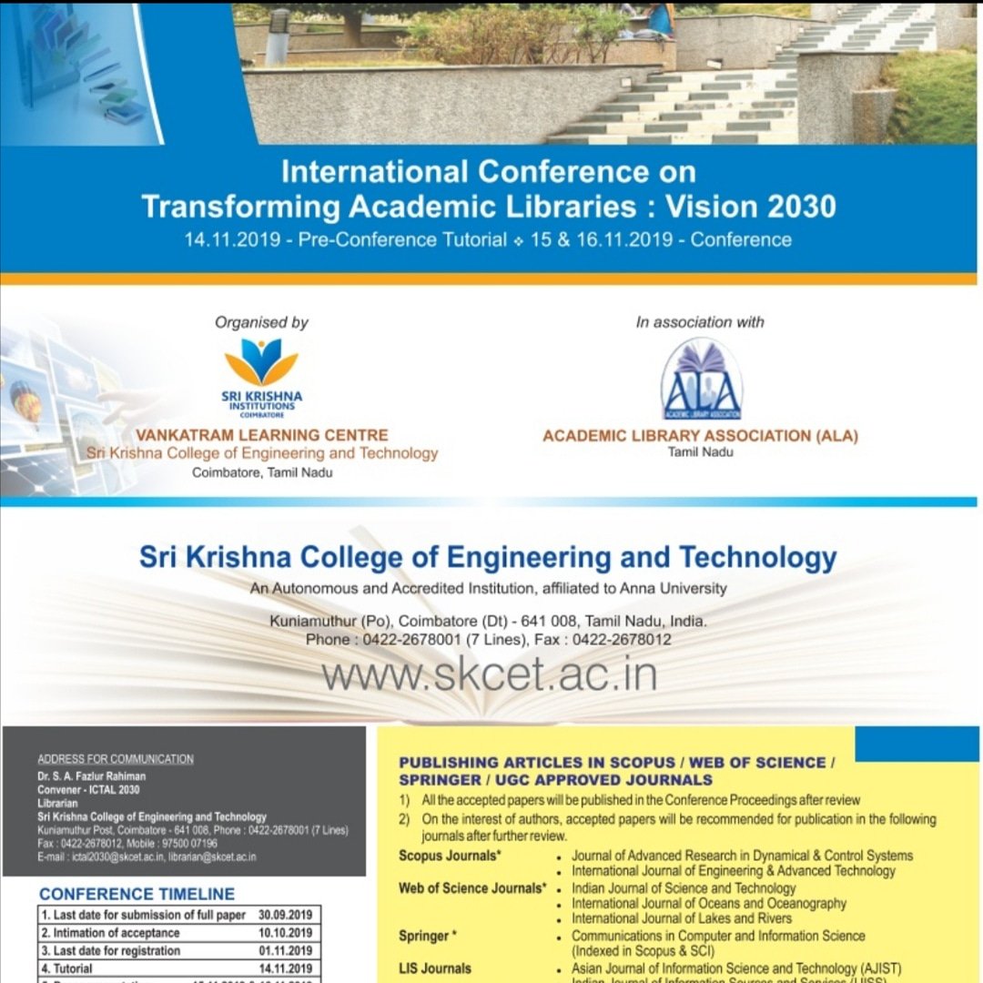 aravind2601's tweet photo. Biggest International Conference in Coimbatore, India 🇮🇳 https://t.co/MUbRDc9GAw