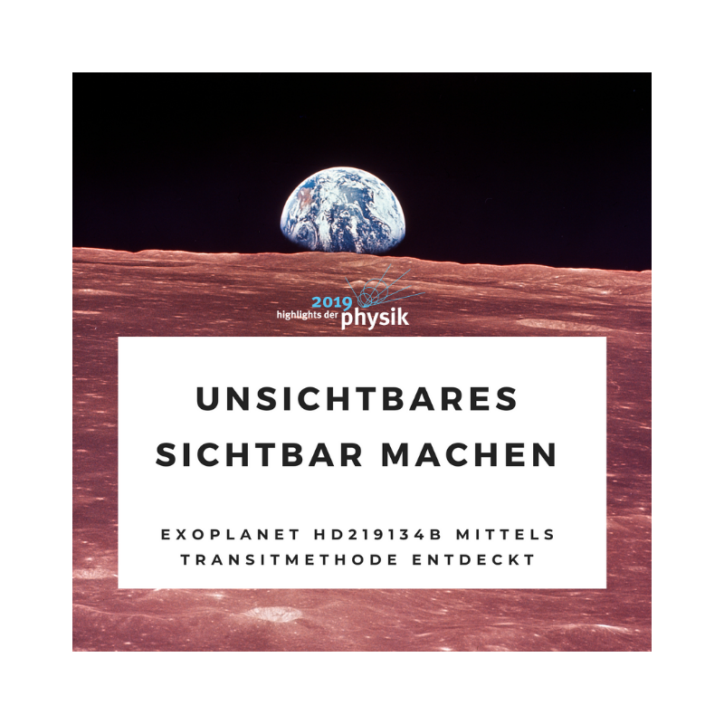 Im April 2015 wurde der Exoplanet HD219134b mittels der #Transitmethode entdeckt. 🚀✨

So konnte der vorher unsichtbare Planet 21 Lichtjahre von der Sonne entfernt nachgewiesen werden. Mehr zum Thema 'Unsichtbares sichtbar machen' gibt es vom 16. - 24. September bei den #HdP19!