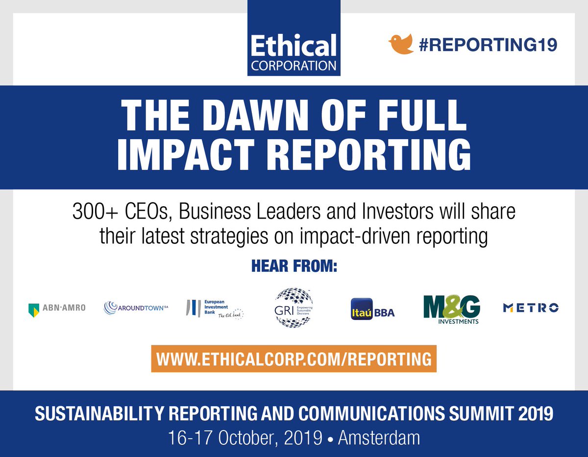 REvents_SustBiz's tweet photo. Discover the latest trends and best practice strategies in #sustainability reporting and #ESG disclosures. Hear from; BlackRock, Siemens, ABN AMRO, Metro, Merck, UBS Bank, M&amp;G Investments, GRI and many more- https://t.co/udXk7CrJJs https://t.co/UTZGxBe3by