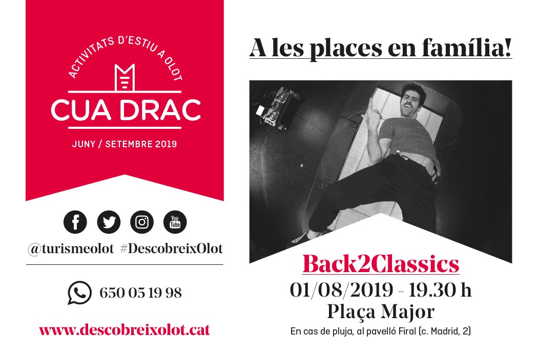 menutsGirona's tweet photo. Aquesta setmana, a les places d'#Olot, circ amb #back2classics de #Planetatrampoli. Per gaudir-ne #enfamília!
📅 01.08.2019
⏰ 19.30 h
📍 Plaça Major
👉 https://t.co/IulHq9yPqk
#estiu #descobreixolot #sortir #ambnens #turismefamiliar @descobreixolot @Olotuit @OlotCultura https://t.co/U1ye4twIs0