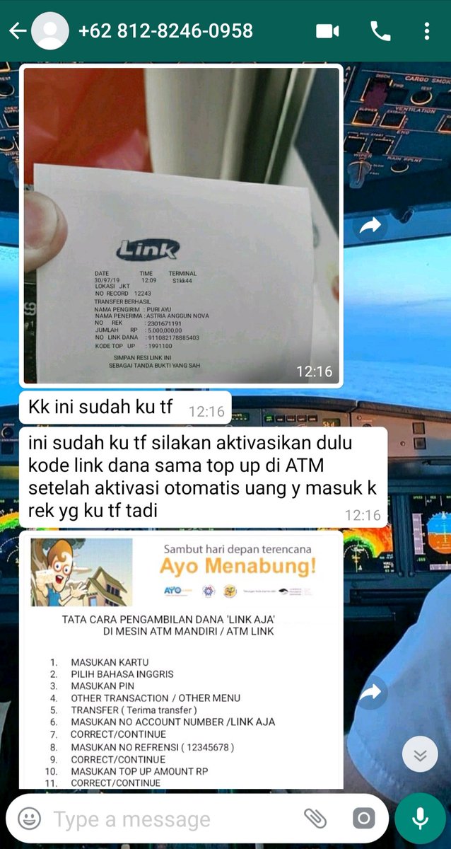 anggunnova_'s tweet photo. @aduanBRTI saya ingin melaporkan bahwa no. Tlp / WA 081282460958 dan 082178885403 dan  telah terindikasi menipu saya, dgn modus Tf uang melalui aktifasi rekening bersama No. Link Dana. Mohon utk segera ditindak lanjuti. Trims https://t.co/xUih0xzQHh