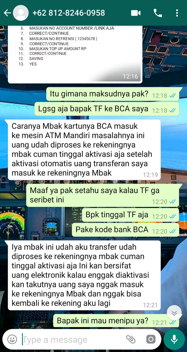anggunnova_'s tweet photo. @aduanBRTI saya ingin melaporkan bahwa no. Tlp / WA 081282460958 dan 082178885403 dan  telah terindikasi menipu saya, dgn modus Tf uang melalui aktifasi rekening bersama No. Link Dana. Mohon utk segera ditindak lanjuti. Trims https://t.co/xUih0xzQHh