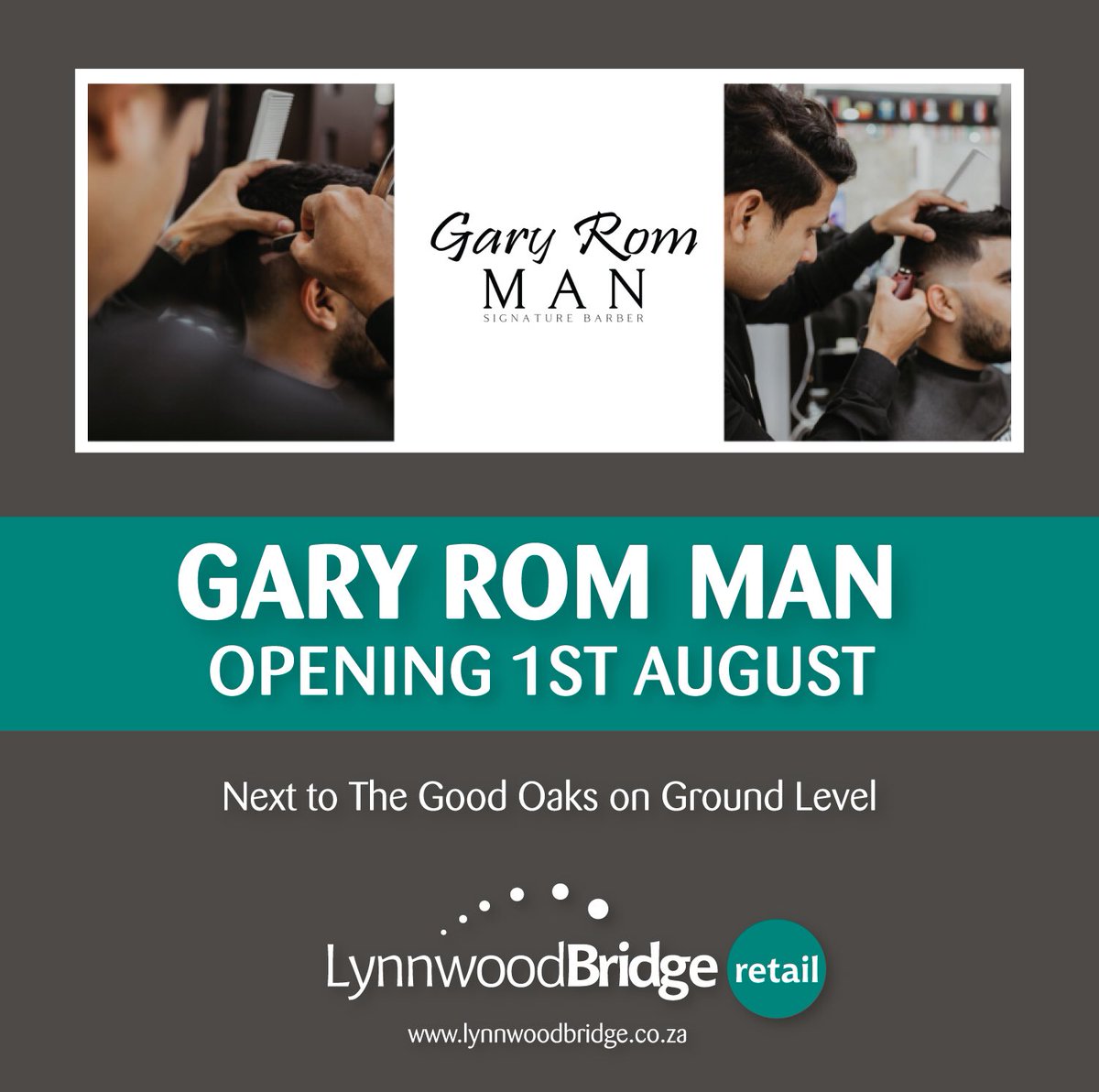HelloPretoria's tweet photo. Looking for a Signature Barber? Gary Rom MAN is opening up shop at Lynnwood Bridge on 1 August. Book your barber for the ultimate grooming experience!
.
.
.
@LynnwoodB #pretoriacbd #pretoria #garyrom https://t.co/ruarjkzFds