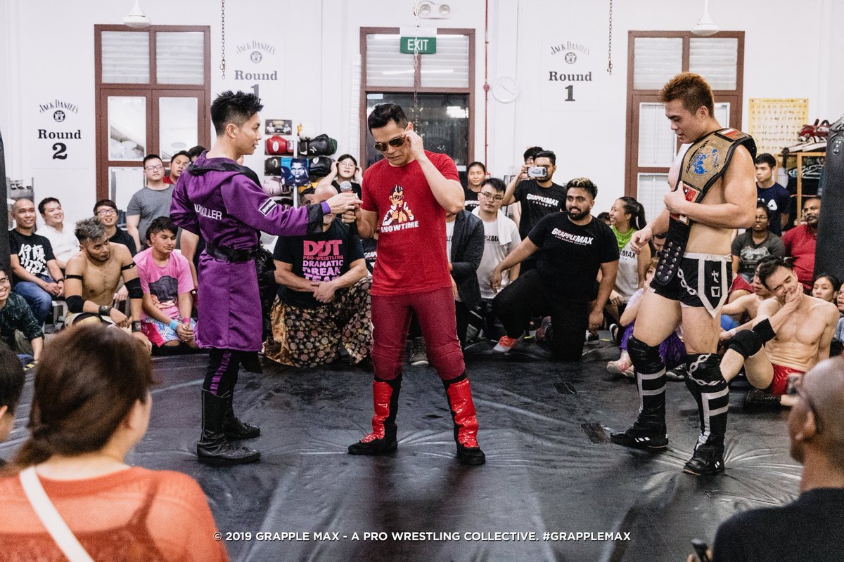 Grapplemax's tweet photo. @justwilsonloh @masaddt @ladykiller_sg @djkal_gpmax @Dave_gpmax @greg_gpmax @remus_gpmax #SHOWCASE10 RESULTS
#Showtime will challenge for The Ladykiller's @wrestlesquare Cruiserweight Championship at #Showcase11
#GrappleMAX #ddtpro https://t.co/8VaqK1jlcP