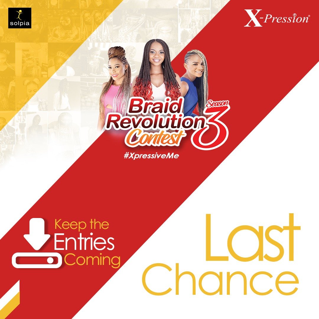 Vidalexxu's tweet photo. Tick Tock, Tick Tock, 😁😁
In less than 48hrs, entries for the Braid Revolution Contest will come to an end.
Time waits for no one...
Hurry and send in your entries today....
Last Chance.
#XPressiveMe
#Xp4you
#BraidRevolution
#BraidRevolutionSeason3
#Kanekalon
#KanekalonHair https://t.co/Kt1i0WhHqx