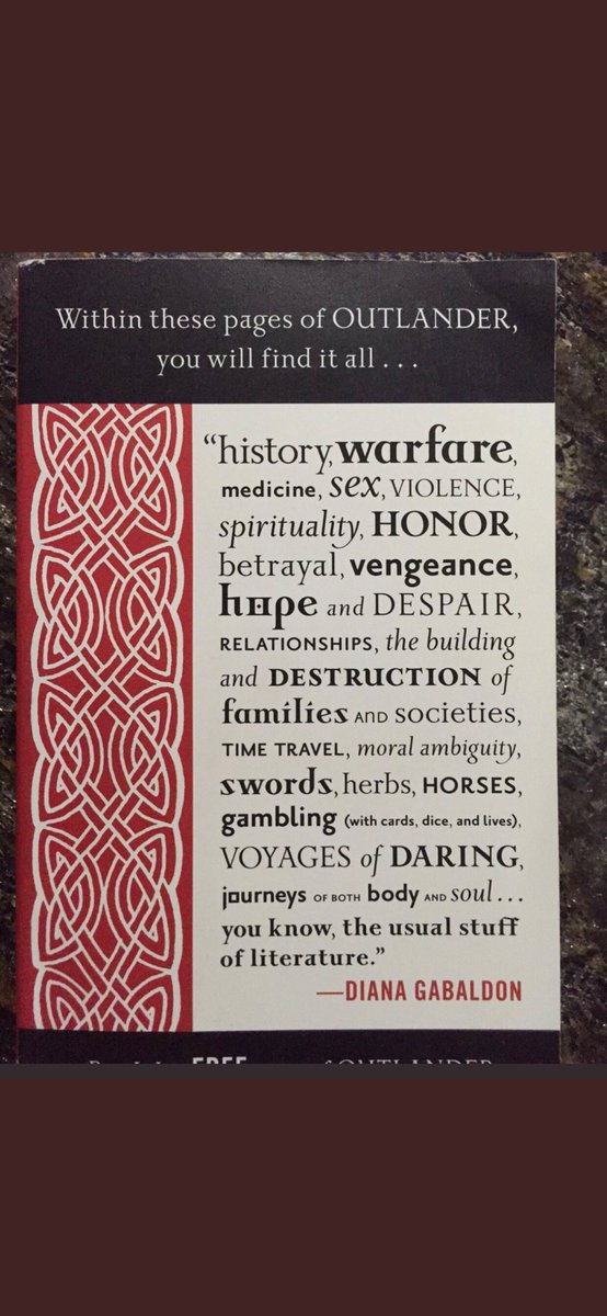 colinmcfarlane's tweet photo. Often get asked what ⁦@Outlander_STARZ⁩ #Outlander is all about. Here is a pretty good summary by the author herself ⁦@Writer_DG⁩ These are the elements that make both the books &amp; TV series so addictive. If you haven’t discovered them yet what are you waiting for! 😀 https://t.co/NBqSUxiuuL