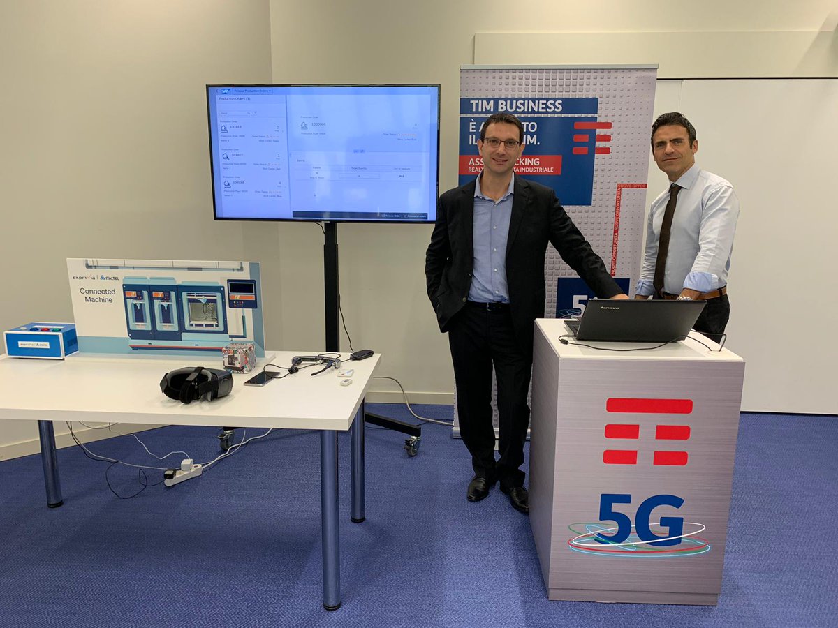 Italtel's tweet photo. Oggi a #Napoli siamo presenti anche noi alla Conferenza Stampa di #TIM per il lancio del #5G, con due dimostrazioni live di servizi 5G in ambito #Robotics e #AssetTracking 

@timbusiness @Exprivia_Italy @CiscoItalia

#TIM5G #TIM5G4Business #InnovationLab #connectedmachine https://t.co/Bt8mIV2LEZ