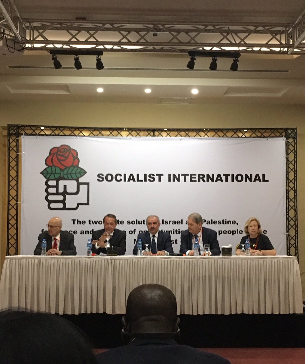 BAEduPS's tweet photo. Premier jour de la réunion de l’Internationale socialiste pour la paix et la défense de la solution à deux États en présence de Mohammad Shtayyeh, Premier ministre palestinien, et de Colette Avital, Vice-Présidente de l’IS et représentante du Meretz #Ramallah #TelAviv https://t.co/AwZQNUXoQi